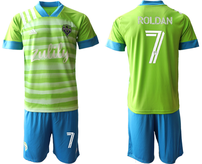 Men 2020-2021 club Seattle Sounders home #7 green Soccer Jerseys->los angeles galaxy jersey->Soccer Club Jersey
